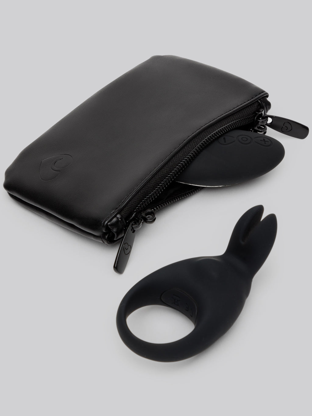 Desire Luxury Rechargeable Remote Control Rabbit Cock Ring, Black