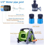 ZHJING Garden Hose Nozzles High Pressure Water Gun 1/2" Water Pipe Watering Blue (Size : 50m Water Pipe Set)