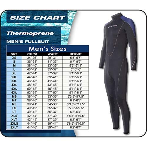 Henderson Thermoprene 5mm Back Zippered Mens Jumpsuit, Black/Blue, Medium