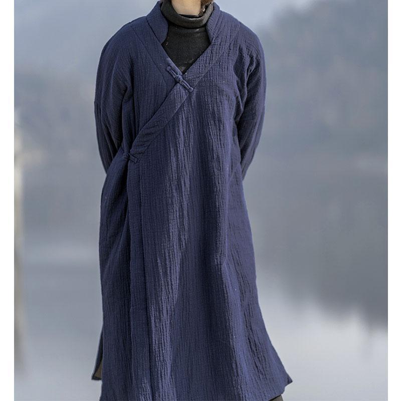 plus size autumn winter vintage loose cotton coat