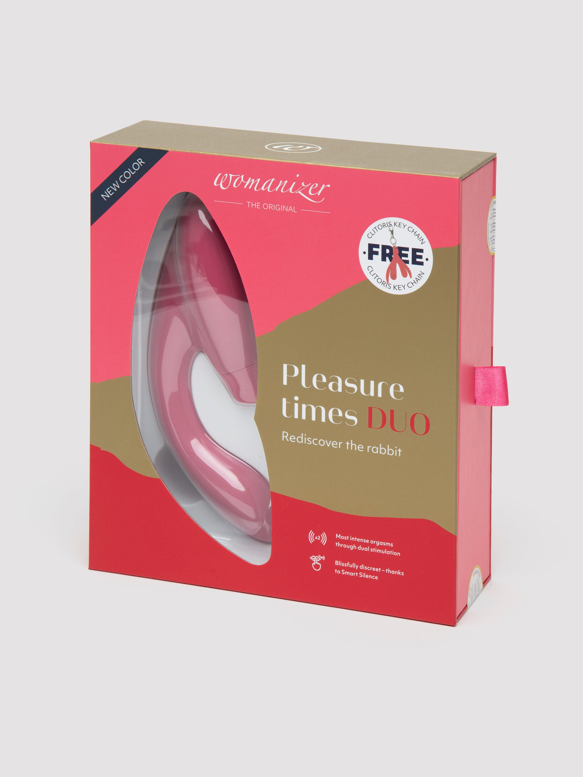 Womanizer Duo Rechargeable G-Spot and Clitoral Stimulator, Pink | Pink