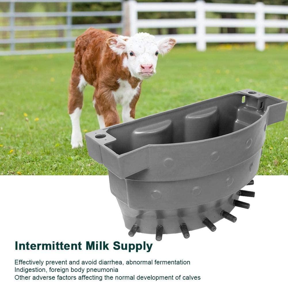 zerodis 38l large capacity 8 nipples calf milk feeding bucket, livestock farm cattle sheep milk feed feeder multiple feeding ports
