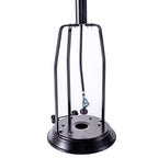moonbody Outdoor Patio Propane with Portable Wheels 47,000 BTU 88 inch Standing Gas Outside Stainless Steel Commercial &amp; Residential Hammered Black for Party Restaurant Garden Yard