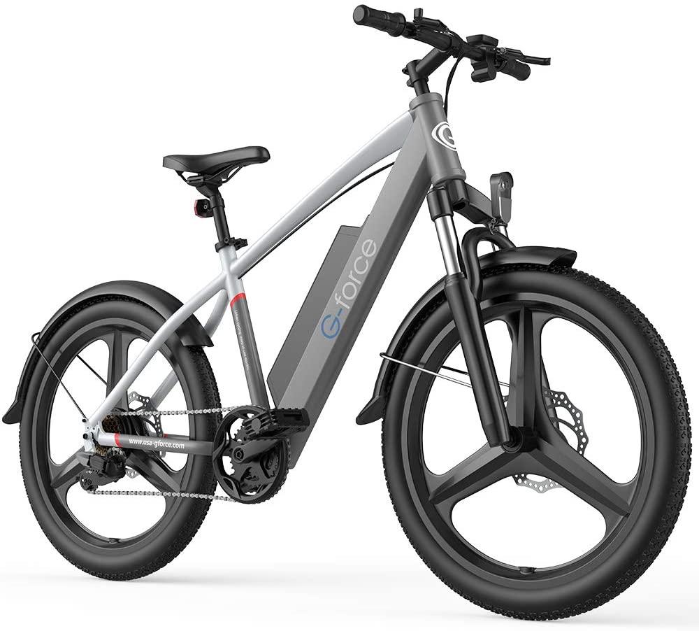 G-Force Electric Bike S22,Electric Bikes for Adults 350W Motor,Removable Battery 26''Ebike.Max Speed 25MPH,Max Ran40Miles,Professional 7-Speed Adult Electric Bike.