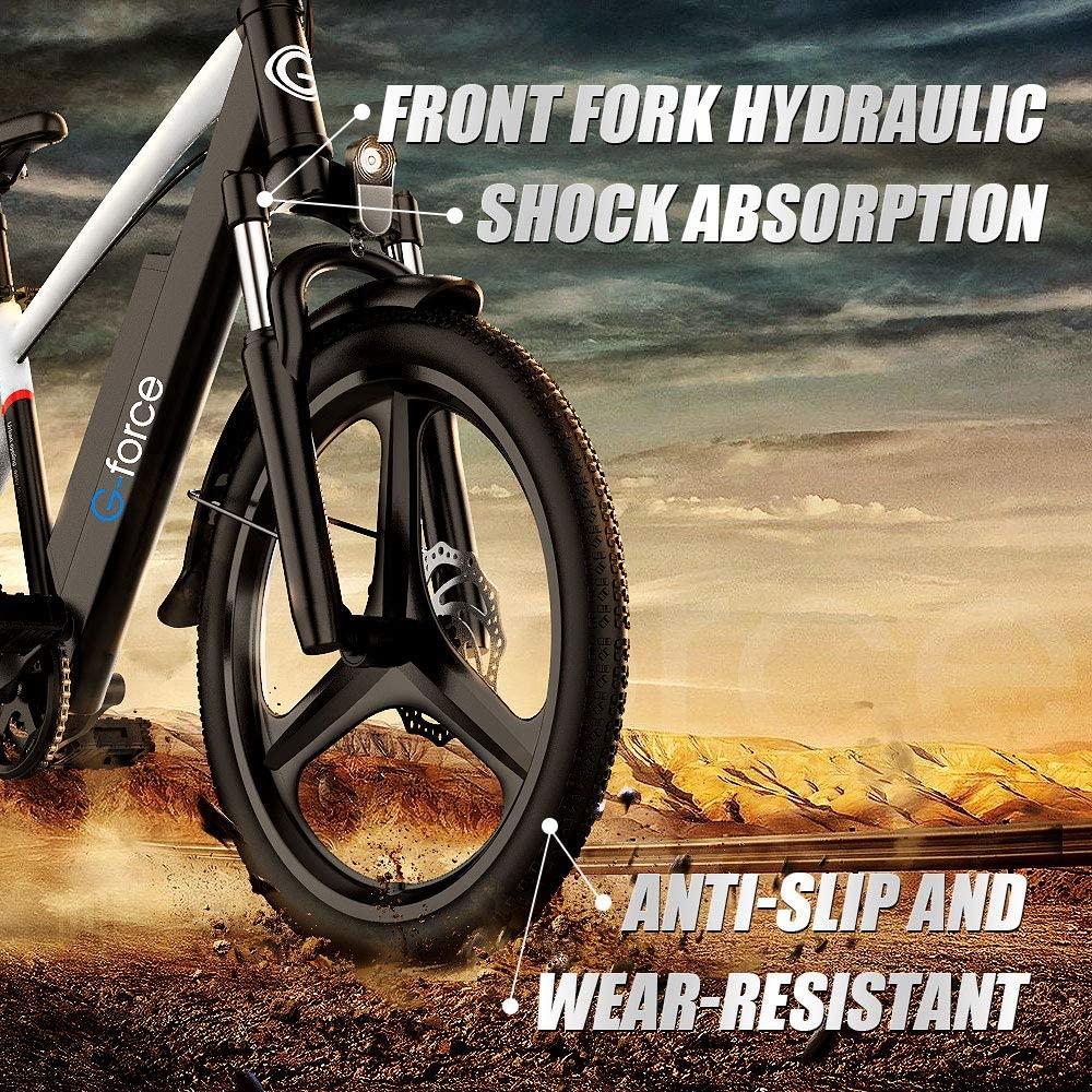 G-Force Electric Bike S22,Electric Bikes for Adults 350W Motor,Removable Battery 26''Ebike.Max Speed 25MPH,Max Ran40Miles,Professional 7-Speed Adult Electric Bike.