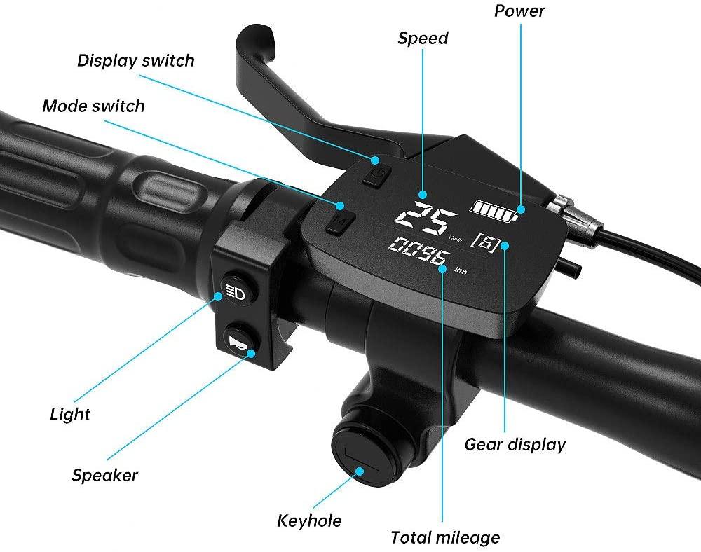 G-Force Electric Bike S22,Electric Bikes for Adults 350W Motor,Removable Battery 26''Ebike.Max Speed 25MPH,Max Ran40Miles,Professional 7-Speed Adult Electric Bike.