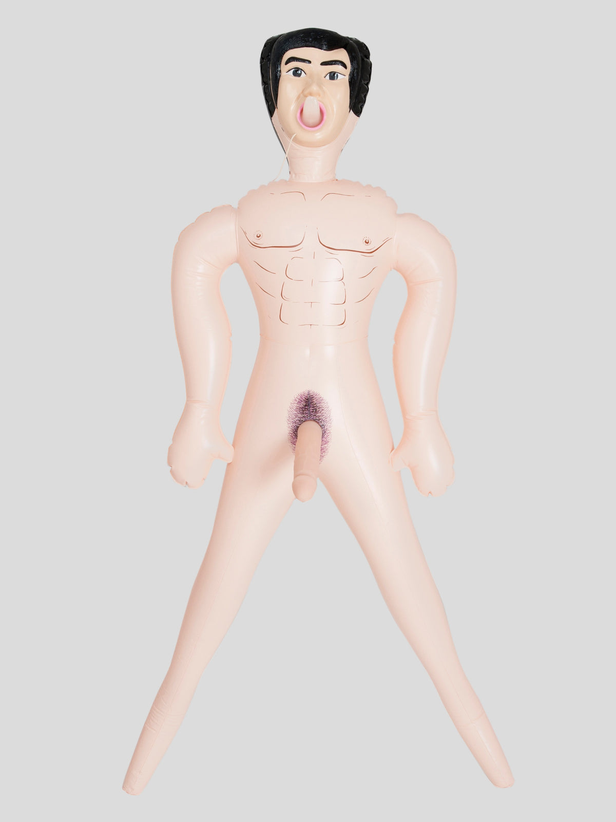 Gladiator Inflatable Male Sex Doll with 7 Inch Realistic Dildo 34.7oz, Flesh Pink