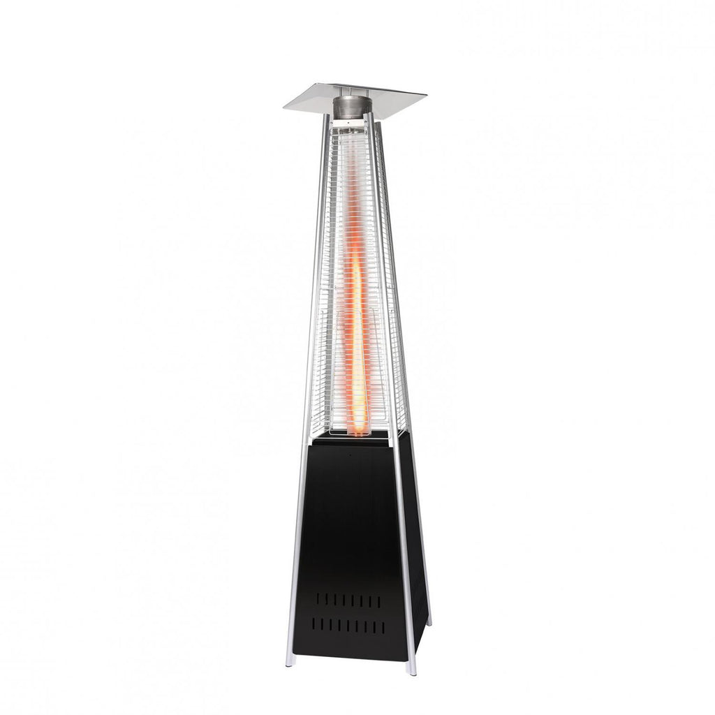 Follure Space Heater,Propane Heater,Patio Heater,42,000 BTU Pyrami-d Flame Outdoor Heater Propane Heater With Wheel,Black