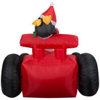 4 ft. Tall Airblown-Santa in Racecar Scene-LG