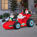 4 ft. Tall Airblown-Santa in Racecar Scene-LG