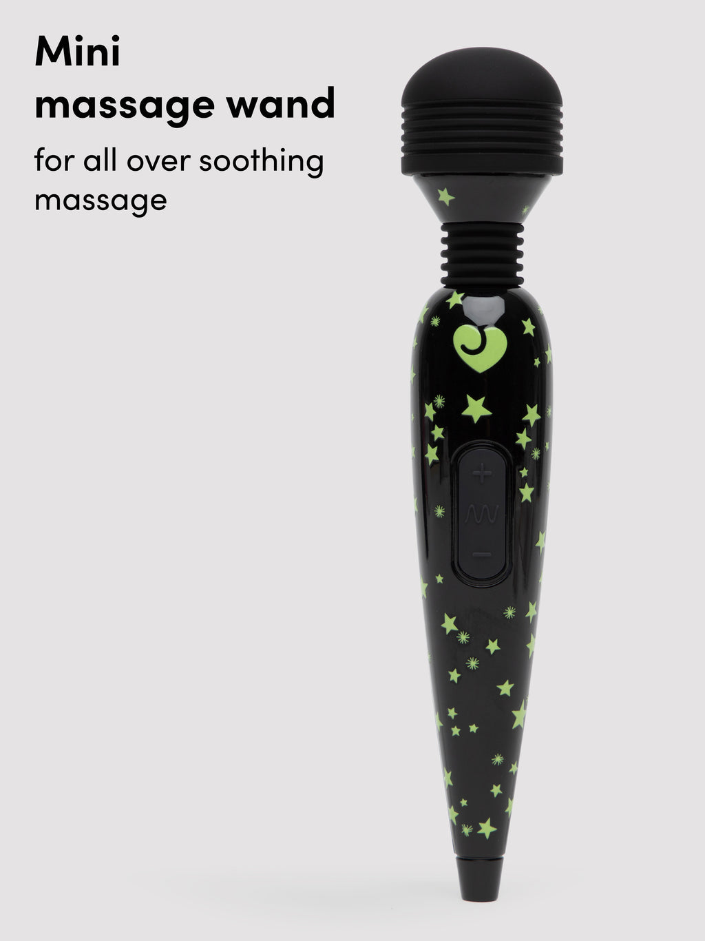 Lovehoney Glow-in-the-Dark Deluxe Mini Massage Wand Vibrator, Glow | Glow