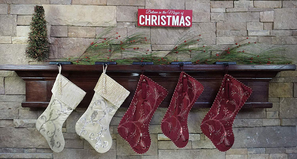 Lulu Decor, Christmas Stocking Holders, Set of 8 pcs, Weighs 2 lbs 11 oz Each