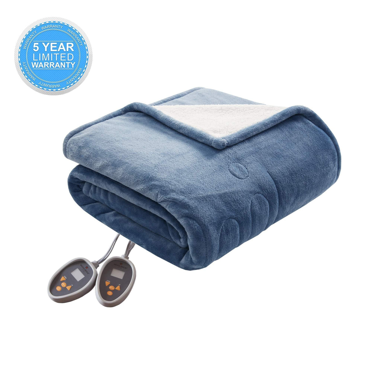 Gracie MIlls Electric Blanket w/Heat Level Controllers King: 100x90 Sapphire -WR54-1746