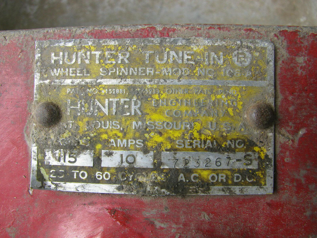 1950s HUNTER TUNE-IN WHEEL R & SPINNER 115V  ON-VEHICLE/CAR