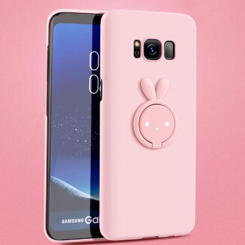 Phone Accessories - Cute Rabbit Magnetic Ring Stand Case For Samsung Galaxy S9 S8 Plus Note 8 9