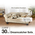 Enchanted Home Pet Dreamcatcher Sofa Dog Bed in Cream
