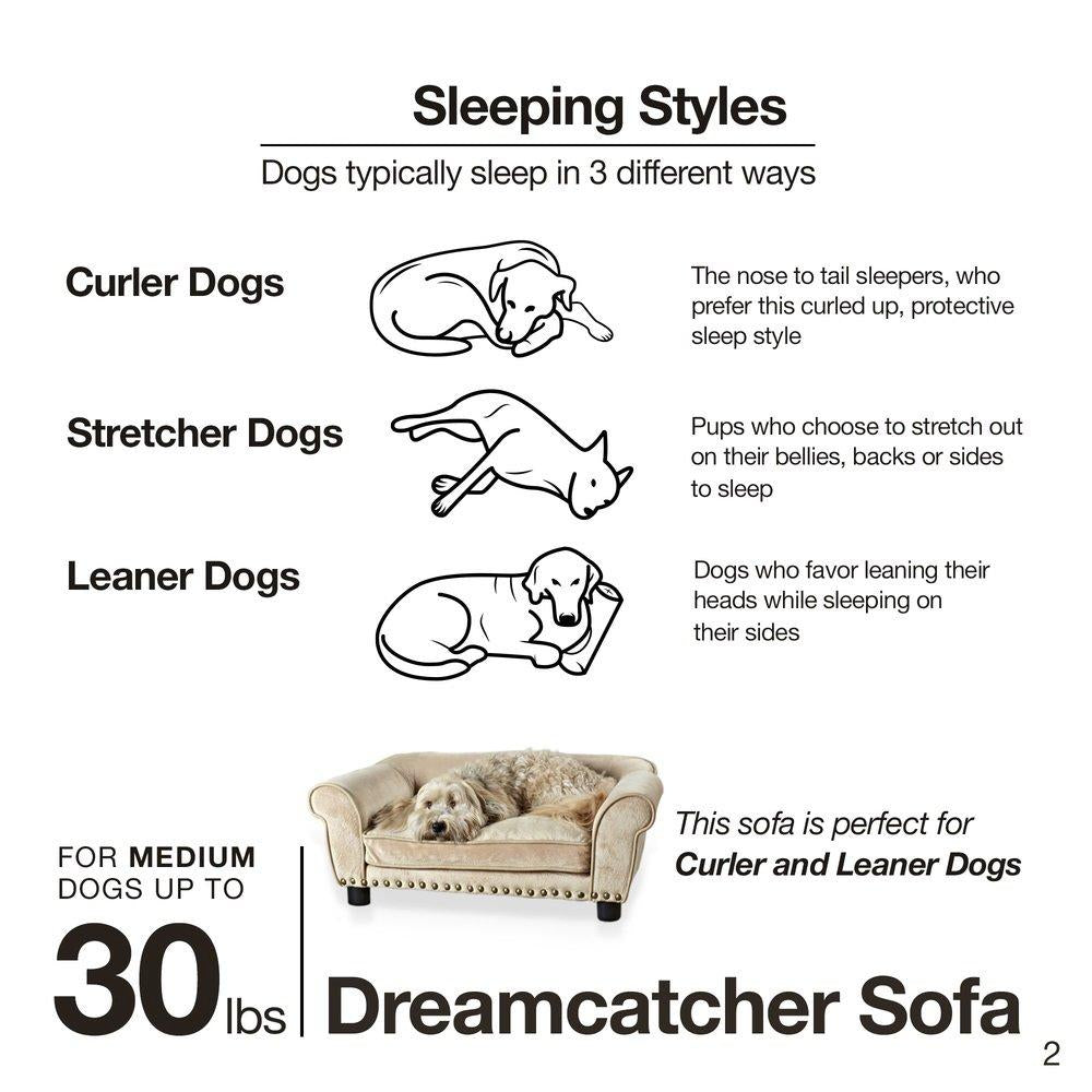 Enchanted Home Pet Dreamcatcher Sofa Dog Bed in Cream