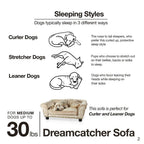 Enchanted Home Pet Dreamcatcher Sofa Dog Bed in Cream