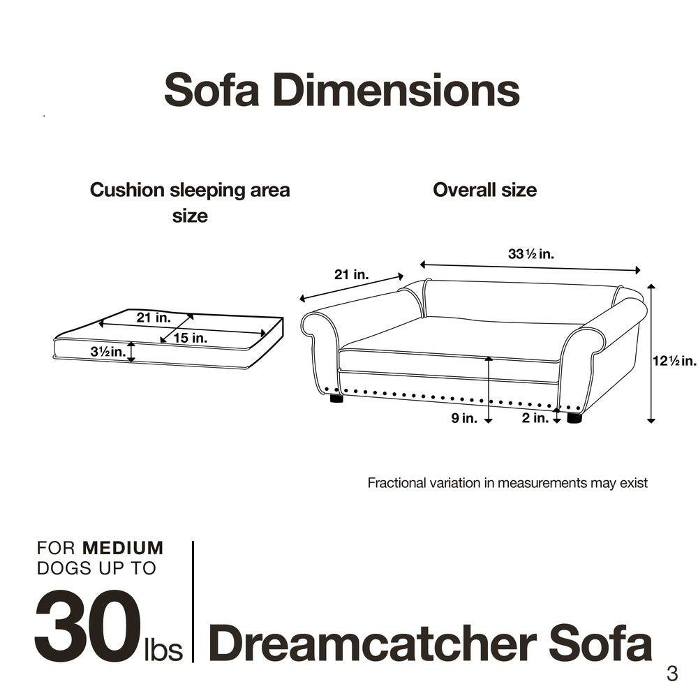 Enchanted Home Pet Dreamcatcher Sofa Dog Bed in Cream