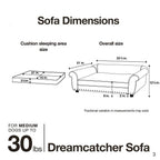 Enchanted Home Pet Dreamcatcher Sofa Dog Bed in Cream