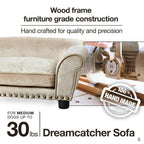 Enchanted Home Pet Dreamcatcher Sofa Dog Bed in Cream