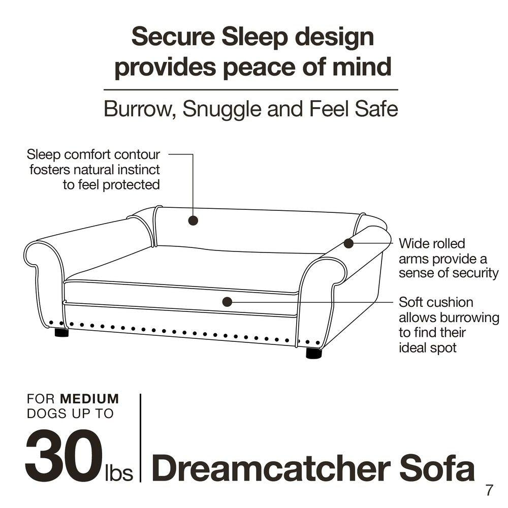 Enchanted Home Pet Dreamcatcher Sofa Dog Bed in Cream