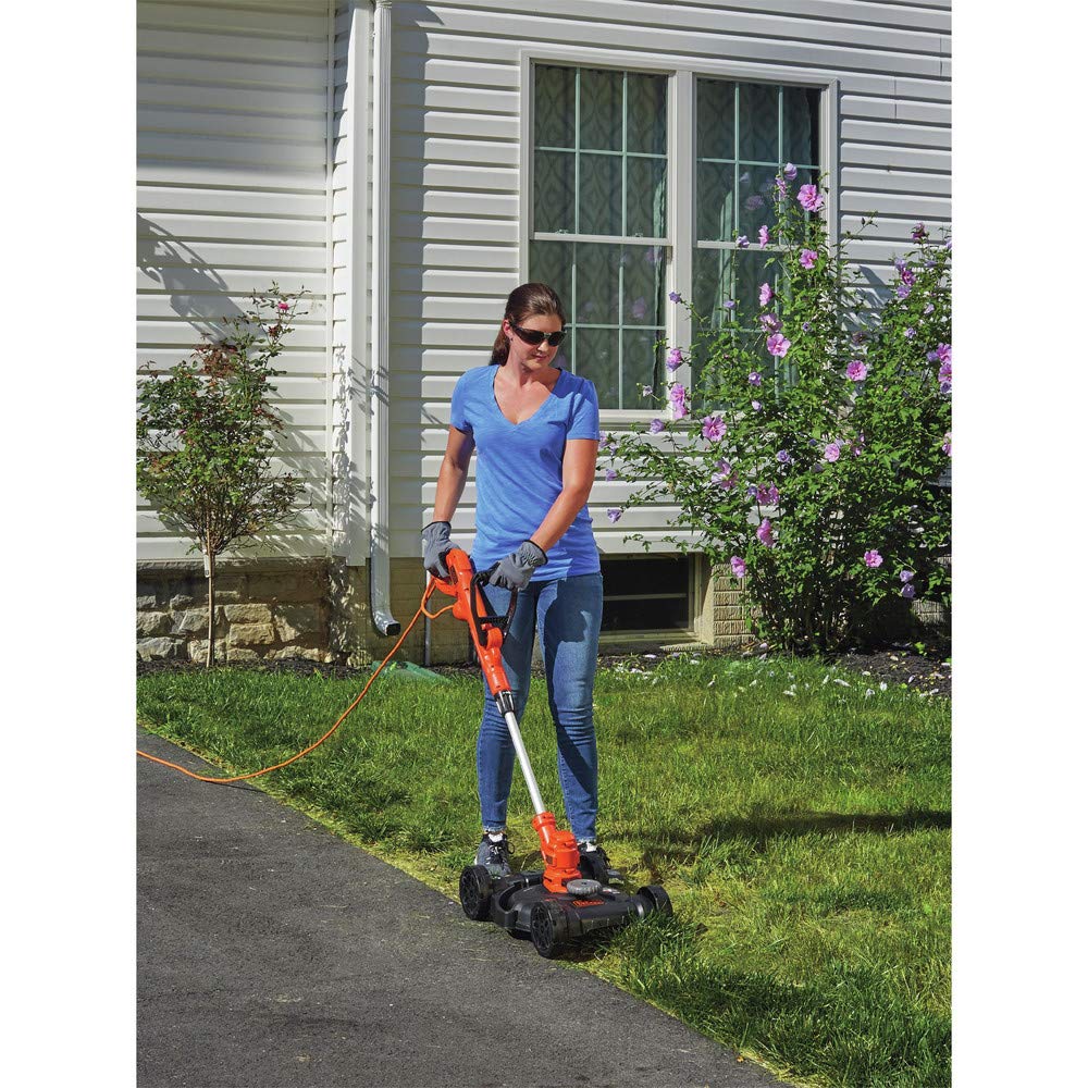 Electric Lawn Mower, Weed Eater and Edger 3-in-1 Combo, Corded 12-Inch 6.5 Amp Electric Weed Wacker and Compact Push Mower (BESTA512CM)