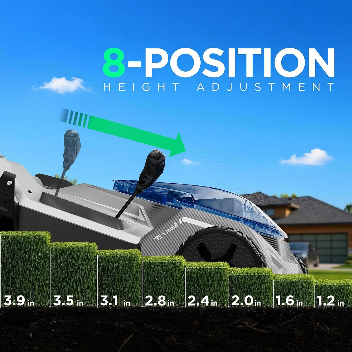 40V Cordless Lawn Mower with Dual 4.0Ah Batteries, 21" Lightweight Push Mower &amp; Charger, Ultra-Quiet Motor for Backyard Maintenance and Lawn Care
