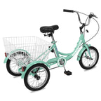 Docred Kids Tricycle 16" Wheels, Single Speed Trike, 3 Wheels Bike with Basket, Portable Bicycle Exercise Shopping Picnic Outdoor Activities