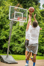 Silverback SBX 50" Backboard Portable Height-Adjustable Basketball Hoop Assembles in 90 Minutes