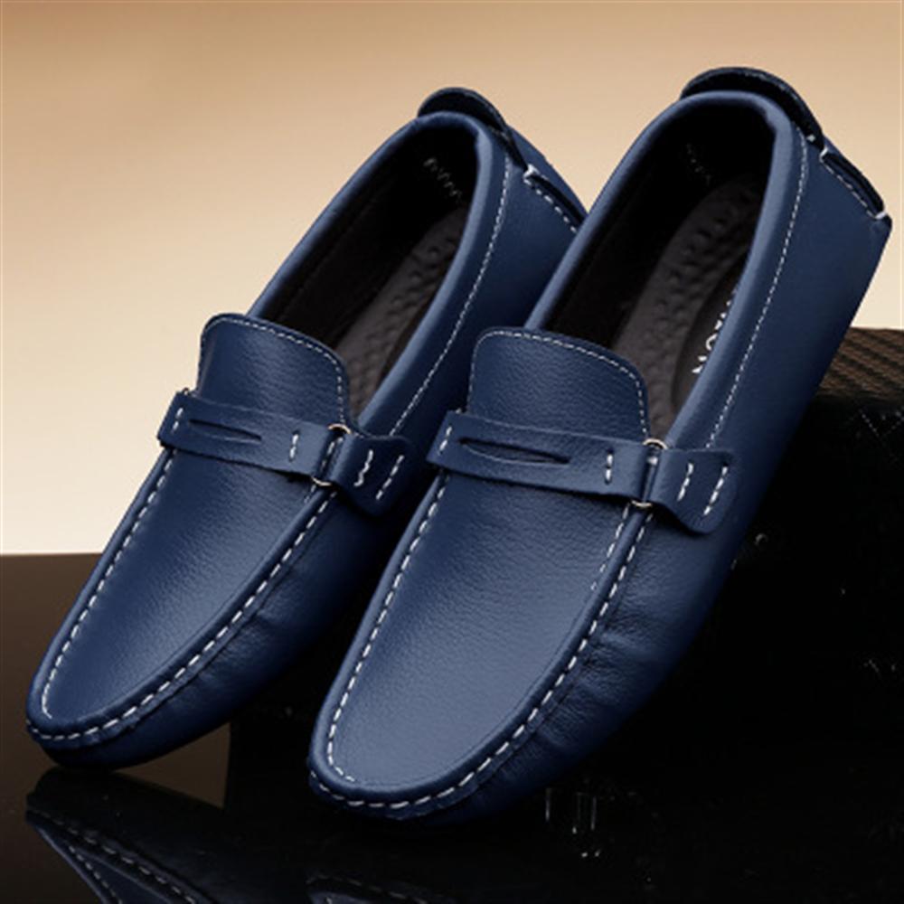 Shoes - Men Genuine Leather Loafer Boat Shoes