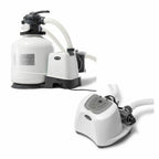 intex 3000 gph pool sand filter pump w/krystal clear saltwater system