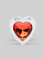 Lovehoney Sensual Glass Jeweled Heart Butt Plug 3 Inch, Clear