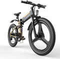 Folding Electric Bike for Adults 48V 20Mph Brushless Motor Full Suspension SHIMAMO 7 Speed Lithium Battery 26" 2.1“ Tire Bike Mountain Ebike