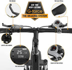 Folding Electric Bike for Adults 48V 20Mph Brushless Motor Full Suspension SHIMAMO 7 Speed Lithium Battery 26" 2.1“ Tire Bike Mountain Ebike
