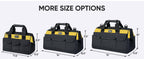 Heavy Duty Tool Bag with Multi-Pockets, Portable Tool Box Organizer StoraBag, with Adjustable Shoulder Strap and Ergonomic Handle (Black, 12" Standard Base)