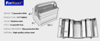 Metal Cantilever Tool Box, 3-Tier 5 Tray Fold Out  Steel Tool Box with Handle, 14" Stack-able Portable Tool StoraBox Organizers Chest for Household Factory Warehouse Repair Shop