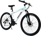 SOCOOL Mountain Bike, Mountain 26 inch, 21-Speed, Lightweight (White/Black)