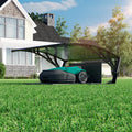 40" Dx32 W Robot Mower Garage, Polycarbonate Panel Awning for Lawn Mower Rain Shelter, Outdoor Storage, Small Shed for Lawn Mower, Robot Mower Carport, Lawn Mower Shelter (Smoky Gray)