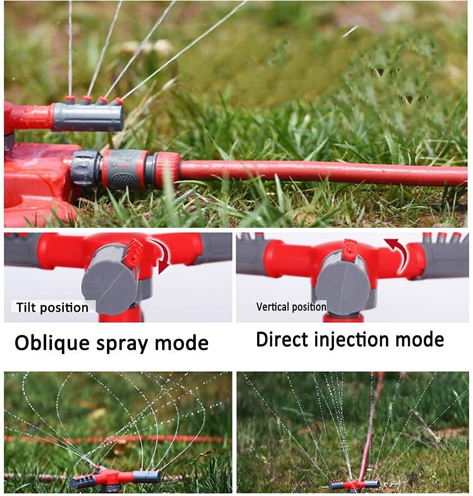 BBGS Automatic Swing Sprayer with Hose, 360 Degree Rotating 3 Arms Garden Sprinkler Sprayer, Nozzle Garden Lawn Irrigation Watering Tool (Size : 50m)