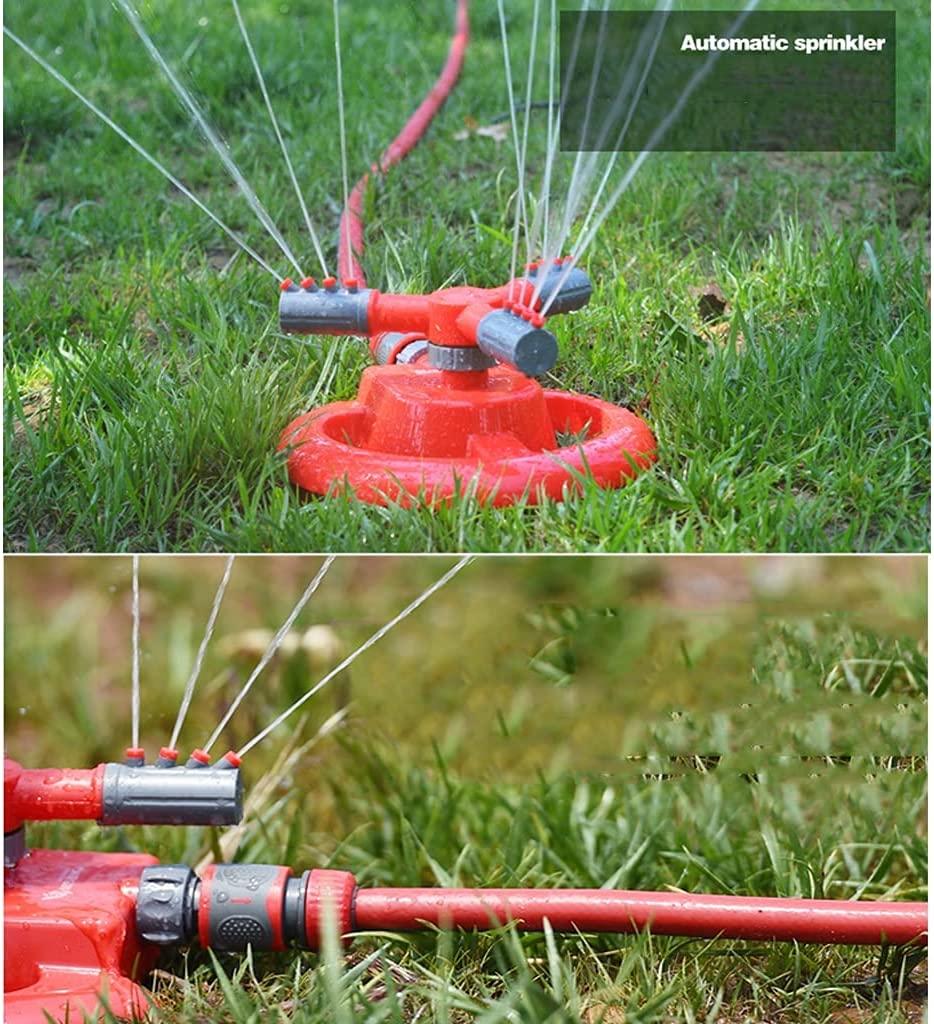BBGS Automatic Swing Sprayer with Hose, 360 Degree Rotating 3 Arms Garden Sprinkler Sprayer, Nozzle Garden Lawn Irrigation Watering Tool (Size : 50m)