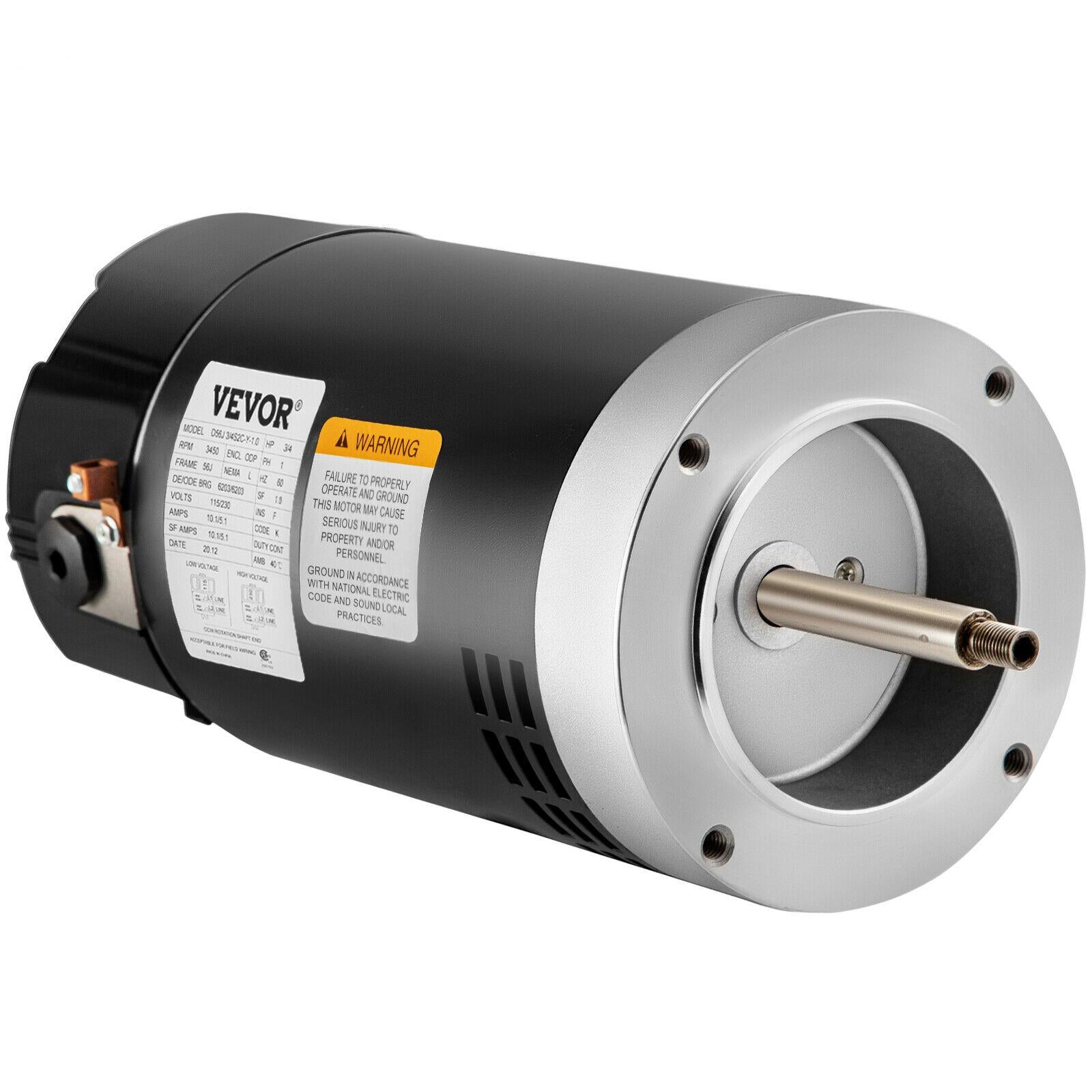 3/4 hp pool pump motor 56j 1sf 115/230v swimming pool motor 3450rpm vevor