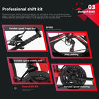 Wjhwsx 26 In. Folding Bike Mountain Bike s 21 Speed Bicycle Full Suspension MTB Bikes for Men and Women Red