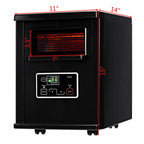 Gymax Remote Control 1500W Electric Heater Portable Infrared Space Machine w/ LED display Black