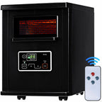 Gymax Remote Control 1500W Electric Heater Portable Infrared Space Machine w/ LED display Black