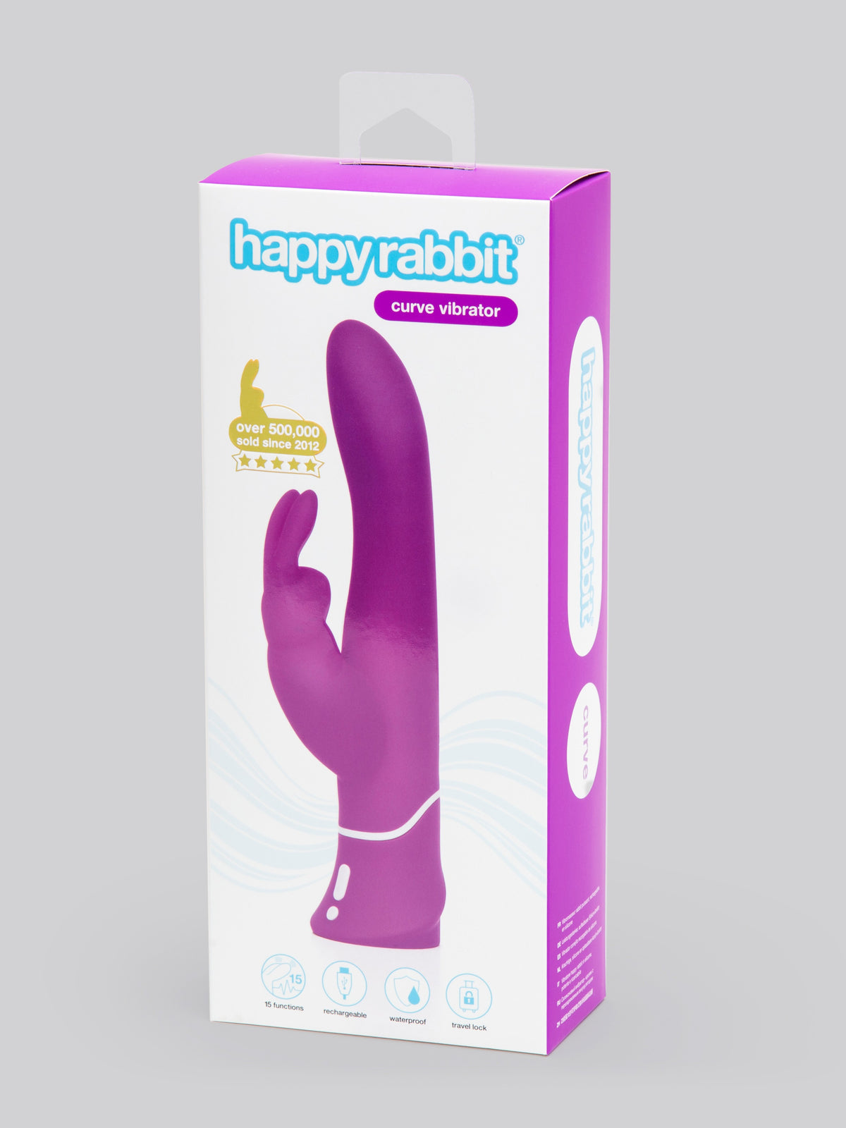Happy Rabbit Curve Rechargeable Rabbit Vibrator, Purple