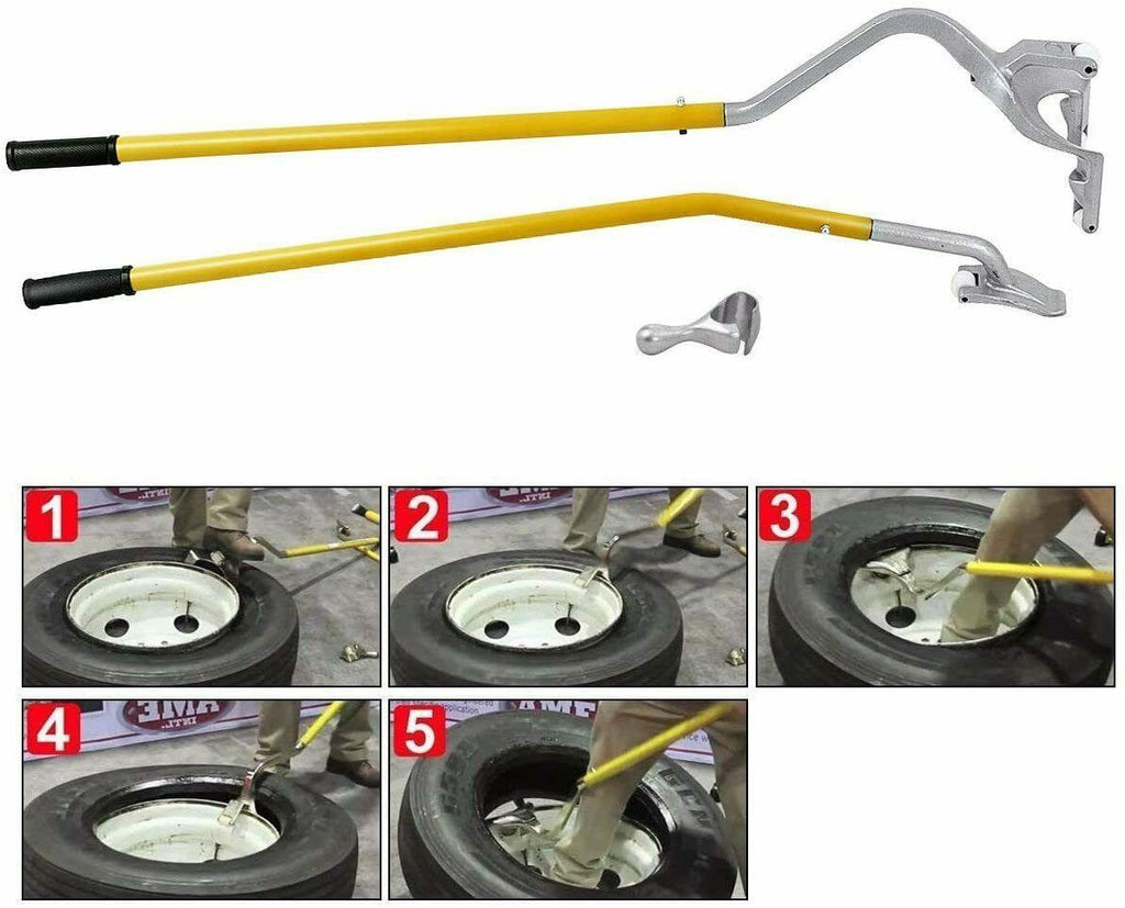 17.5"- 24" Tire Mount Demount Kit Tubeless Truck Bead Breaker Tire Changing Tool