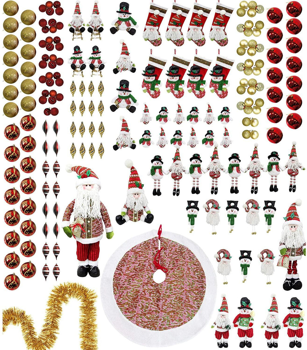 Fraser Hill Farm 196-piece Home for Holidays Traditional Ornament and Decor Set, Tan