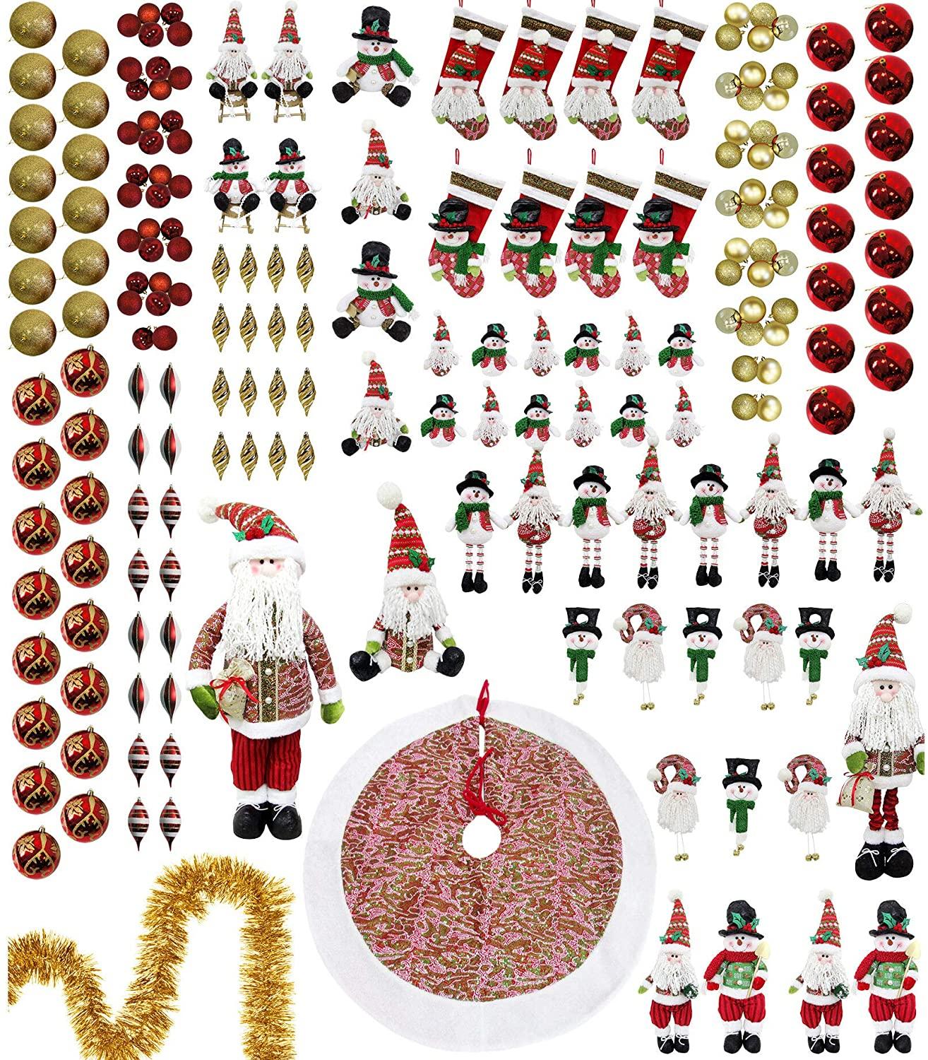 Fraser Hill Farm 196-piece Home for Holidays Traditional Ornament and Decor Set, Tan