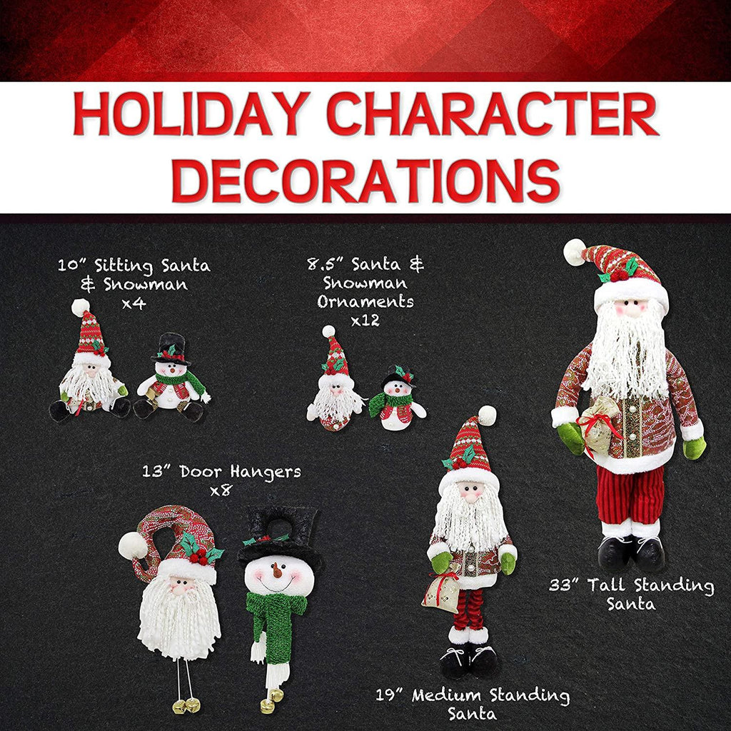 Fraser Hill Farm 196-piece Home for Holidays Traditional Ornament and Decor Set, Tan